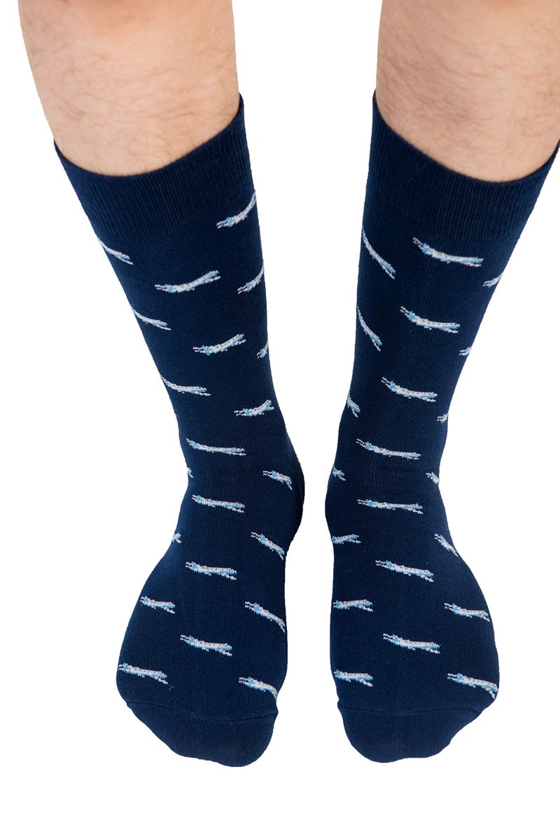 AUSCUFFLINKS Airplane Socks for Him | Gift for Pilot Captain Plane Lover | Combed Cotton Socks | Present for Work Colleague | Bday Gift for Guys (Aeroplane) - Image 5